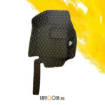 کفپوش گلدوزی اطلس مشکی طلایی